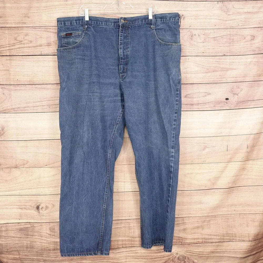 Rasco FR Jeans Mens 46x30 Blue Relaxed Straight Flame Resistant Work FR1211